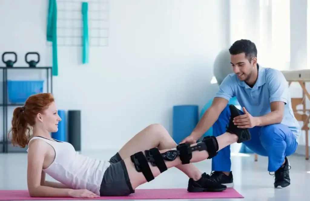 Woman having treatment to help muscle recovery Ascot after an injury
