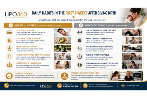What to Do (and Avoid) in the First 6 Weeks After Giving Birth To Avoid Diastasis Recti 3 First 6 Weeks After Giving Birth To Avoid Diastasis Recti Ascot : Daily Habits in the First 6 Weeks After Giving Birth